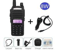Talkies Walkies Station de Radio Portable Real 8W UV-82 walkie-talkie double bande VHF UHF Scanner de Radio - 8W add charger -EURO