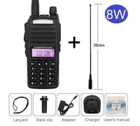 Talkies Walkies,Station de Radio Portable Real 8W UV-82,walkie-talkie double bande VHF UHF,Scanner de Radio CB - 8W add antena -EURO