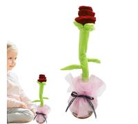 Talking Dancing Flower - Jouets pour Roses en Peluche interactives, USB Rechargeable avec Plusieurs chansons, Enregistrement Vocal et lumières LED | Jouet Musical éducatif et garçons Filles