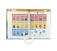 Talking English Words Learning Book, Interactive Phonics Vocabulary Reading Toy Sound Button Educational Story Book, for Children Preschool Kids Home School Travel Car Learning Activity Use