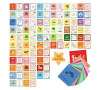 Talking Flash Cards - Jouets éducatifs préscolaires | Machine de lecture d'apprentissage d'âge préscolaire | 50 pièces Cartes Flash Food Flah | Activités de jeu d'éducation double face pour le s