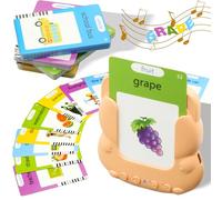 Talking Flash Cards Toddler Cartes Flash parlantes pour Tout-Petits, Discours Poche Kiddo Jargon avec 224 Mots visuels, Jouets d'orthophonie pour Tout Petits, Jouets sensoriels interactifs