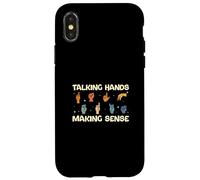 Talking Hands Making Sense Cool Finger Spelling ASL Teachers Coque pour iPhone X/XS