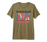 Talking Heads Jaune Retro Graphic T-Shirt Haut de Gamme