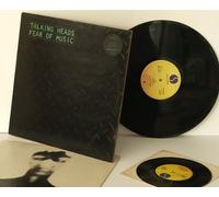 TALKING HEADS - TALKING HEADS, Fear of music Embossed cover and bonus single Psycho Killer live. 1979.First UK pressing. SIRE.