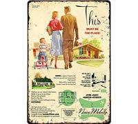 Talking Heads This Must Be The Place S Panneau de logement pour maison, café, jardin, décoration murale, affiche en métal, 20,3 x 30,5 cm
