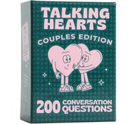 Talking Hearts Carte de conversation - Jeu de cartes pour couple pour rendez-vous amoureux et aventures de voyage | Excellent cadeau pour les couples - 200 questions