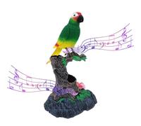 Talking Parrot - ABS ABS FONCTIONNÉ SANGING ET CHIRPER PARROT | Animal des oiseaux contrôlés par voix mignonne, perroquets de simulation Toy Decor à la maison Ornement Gift d'anniversaire pour