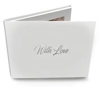 Talking Print Memory Books With Love Livre de mémoire avec feuille d'argent sur la couverture. Brochure vidéo et image de 7 pouces, couverture rigide A5+, téléchargez votre propre, mémoire de 256 Mo