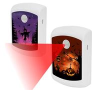 Talking Products, Lot de 2 détecteurs de mouvement MP3 avec 6 effets sonores pré-enregistrés pour décoration de fête d'Halloween Comprend un cri effrayant et une sorcière à cracher