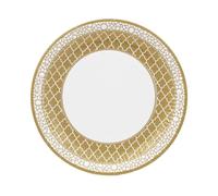 Talking Tables 10 Assiettes en Papier Dorées | Vaisselle Jetable Recyclable pour EID, Mariages, Fêtes & Pique-niques - Design Marocain, 23 cm