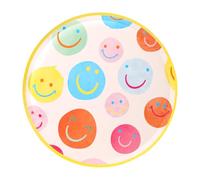 Talking Tables 10 Assiettes en Papier Happy Face, Assiettes de Fête Smiley, Vaisselle Jetable Colorée, Recyclable, 1er Anniversaire, Baby Shower, BBQ, 25 cm