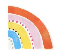 Talking Tables 20 Serviettes en Papier Arc-en-Ciel, Fête Enfants, 1er Anniversaire, Décoration Table Printemps, Vaisselle Jetable Colorée, Recyclable, 3 épaisseurs, 33 cm