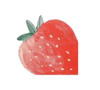 Talking Tables 20 serviettes jetables motif fraise 25 cm anniversaire été printemps Pâques fête enfant décoration table 3 plis papier - Lot de 20 serviettes - 25 cm