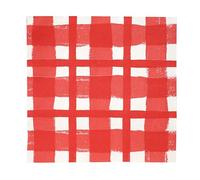 Talking Tables 20 x serviettes rouges à carreaux jetables en papier recyclé pour pique-niques repas d'été en extérieur écologiques pour anniversaire Pâques mariages BBQ decoupage 3 plis 33 cm