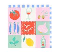 Talking Tables 20 x serviettes été en papier recyclé pour pique-niques repas en extérieur écologiques et recyclables idéales pour buffet anniversaire mariage BBQ decoupage 3 plis 33 cm