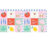 Talking Tables 20 x serviettes été en papier recyclé pour pique-niques repas en extérieur écologiques et recyclables idéales pour buffet anniversaire mariage BBQ decoupage 3 plis 33 cm (Lot de 2)