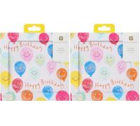 Talking Tables 20 x serviettes Joyeux Anniversaire smiley jetables pour fête enfants 1er anniversaire vaisselle recyclable emballage sans plastique fabriqué en UE 3 plis 33 cm (Lot de 2)