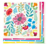 Talking Tables Lot de 50 serviettes en papier jetables et douces pour repas d'été, barbecue, pique-nique, anniversaire d'enfant, quotidien, fête Encanto, festival, découpage, BOHO50, Jaune, 33CM
