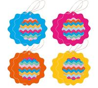 Talking Tables 8 x étiquettes cadeau anniversaire enfants 10cm kraft couleurs arc-en-ciel avec ficelle pour cadeaux bricolages remerciements étiquettes décoration emballage recyclé sans plastique