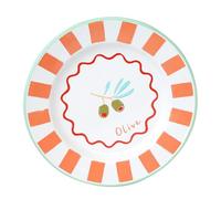 Talking Tables assiette en émail Bon Appetit fait main design olives 25cm durable légère idéale pour repas en extérieur pique-nique camping plage vaisselle estivale élégante compatible lave-vaisselle