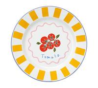 Talking Tables assiette en émail Bon Appetit fait main design tomates 25cm durable légère idéale pour repas en extérieur pique-nique camping plage vaisselle estivale élégante compatible lave-vaisselle