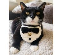 Talking Tables Bandana pour Chat pour Halloween, Foulards pour Animaux de Compagnie, Accessoire au Crochet pour Chiens, Chats et Chiots, Accessoires lavables avec Motifs Amusants Faits à la Main