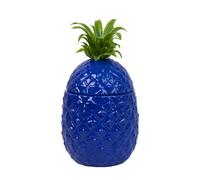 Talking Tables Blue Pineapple Ice Bucket with Lid - Premium Drinks Trolley Accessories for Bar Decorations | Retro Stainless Steel Wine Bottle Cooler, Classy Party Decoration for Table