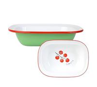 Talking Tables Bon Appétit plat en émail vert à motif tomate 20 cm, four à table pour gratins, tartes et rôtis, facile à nettoyer, lave-vaisselle, incassable, anti-rayures