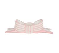 Talking Tables Bougeoir en céramique Peint à la Main avec nœud Rose - Accessoire de Table pour dîners, Tables de Saint-Valentin, étagères et cheminées - Finition émaillée Brillante - Décoration