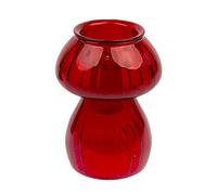 Talking Tables Bougeoir en Verre Champignon Rouge & Vase a Bourgeons - Decoration de Table de Noel, Cadeau Noel Original, 11,5 cm x 8 cm