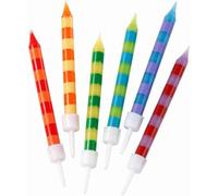 Talking Tables Bougies d'Anniversaire Arc-en-Ciel, Pack de 24