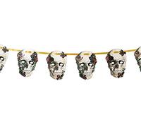 Talking Tables BQSKEL-Garland Skeleton Baroque Guirlande avec Détail de Feuille Papier Multicolore 0.02 x 0.28 x 0.2 cm