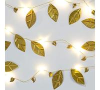 Talking Tables Christmas Xmas LED String Gold Leaf Fairy Lights Decorations Battery Operated 2M