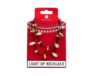 Talking Tables Collier Lumineux de Noël pour Fête 1 pièce - Collier Lumineux à LED Amusant et Festif pour Enfants ou Adultes - Accessoire Parfait pour Noël 15x10x5cm
