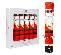 Talking Tables Cracker Jeu Défi Mystère, Lot de 6 avec Chapeau de Fête - Motif Père Rouge Amusant - Dimensions : 30 cm x 5 cm