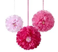 Talking Tables Decadent Garden Pompom Flower Pink 3Pk