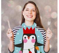 Talking Tables Decorations Penguin Food Bibs Christmas 8 Pack Xmas Dinner Lunch Party