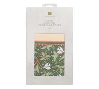 Talking Tables Folklore Nappe en Papier Vert Noël 230 cm x 137 cm pour fête d'anniversaire, Mariage, Traiteur, Restaurant, Anniversaire Nappe jetable en Lin