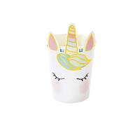 Talking Tables Gobelet en papier Licornes (Paquet de 8), Clair, Or