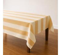 Talking Tables Grande Nappe réutilisable en Coton tissé Doux à Rayures pour déjeuners d'été, fêtes de Jardin, Mariages, Pique-niques, 160 x 250 cm, Jaune