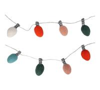 Talking Tables Guirlande de Noël en Feutre de Laine Faite à la Main avec Ampoules colorées et Lumineuses pour décoration de Noël, cheminée, Arbre et décoration de fête 2 m