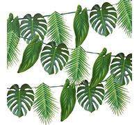 Talking Tables Guirlande Tropical, Feuilles de Palmier, Vert - 2.6m, Réutilisable, Thème Hawaiien, Décoration pour Anniversaire, été, Jungle, Papier, idéal pour fête, barbecue et décor