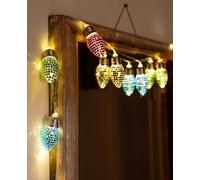 Talking Tables Guirlande LED Disco Ampoule Noël Intérieur Chambre Décoration Table Fête Lumière Fée Lueur Chaude, Piles Non Incluses, 1,65m Bleu Rouge Vert Jaune