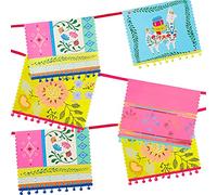 Talking Tables Guirlande Qualité Supèrieure (4 mètres) Motif Tropical Bohème Bannière Décorative Fête d'Anniversaire Banderole Festival - Solide et Durable