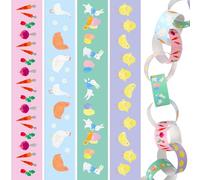 Talking Tables guirlandes en papier de Pâques 6,5m kit DIY sans colle garçons filles cadeau créatif déco fête activité enfant suspension fenêtre printemps