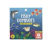Talking Tables Jeu de Dominos pour Enfants avec Le thème du Poisson | Ensemble de 28 pièces pour Enfants avec Dossier d'information sur l'océan