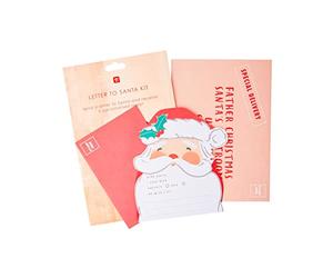 Talking Tables Kit Lettre de Noël au Père Noël pour enfants | Papier et enveloppes à envoyer au pôle Nord avec réponse | Activités de Noël amusantes, cadeau créatif