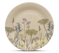 Talking Tables- Lot de 12 Assiettes Florales en Papier recyclé | Vaisselle jetable écologique pour Le Printemps, Pâques, Un Anniversaire, la fête des mères, Blue,green