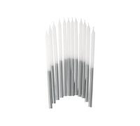 Talking Tables Lot de 12 bougies d'anniversaire blanches et argentées avec supports | Longues et hautes 12 cm | Décorations de gâteaux pour anniversaire, mariage, anniversaire de mariage